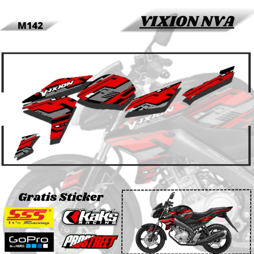 Lis Striping Stiker List Sticker Striping Variasi Les Aksesoris Pelindung Bodi Logo Emblem Motor Yam
