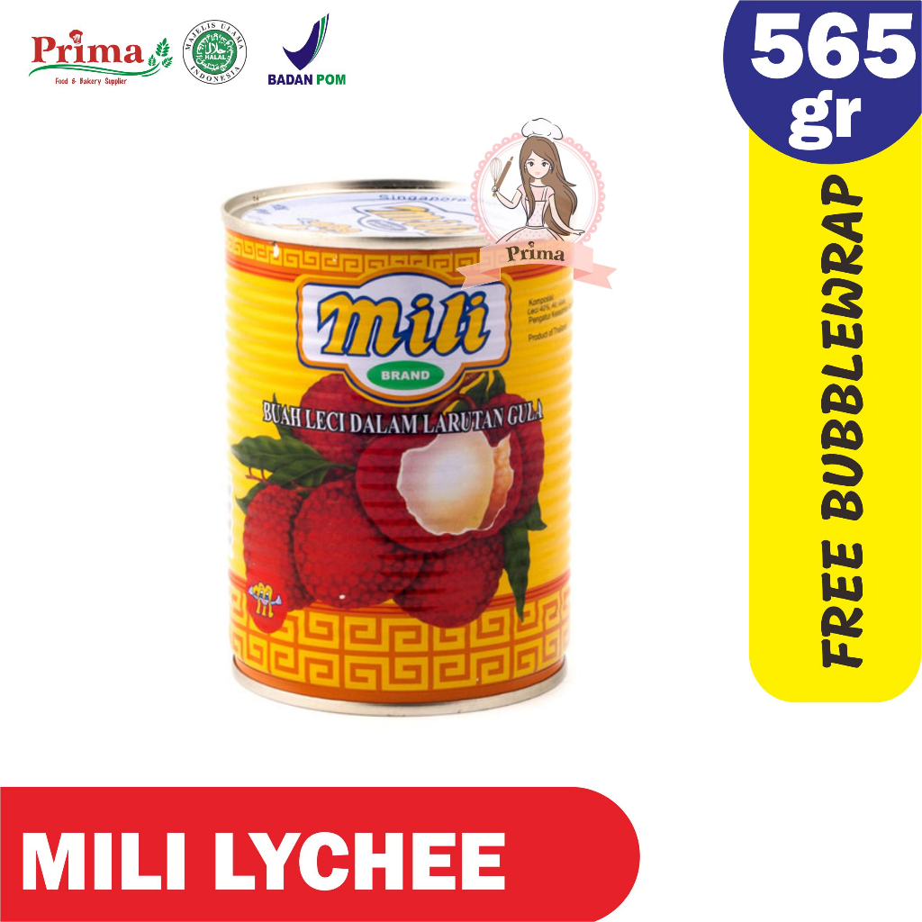 

Buah kaleng - Mili - Lychee - 565gram