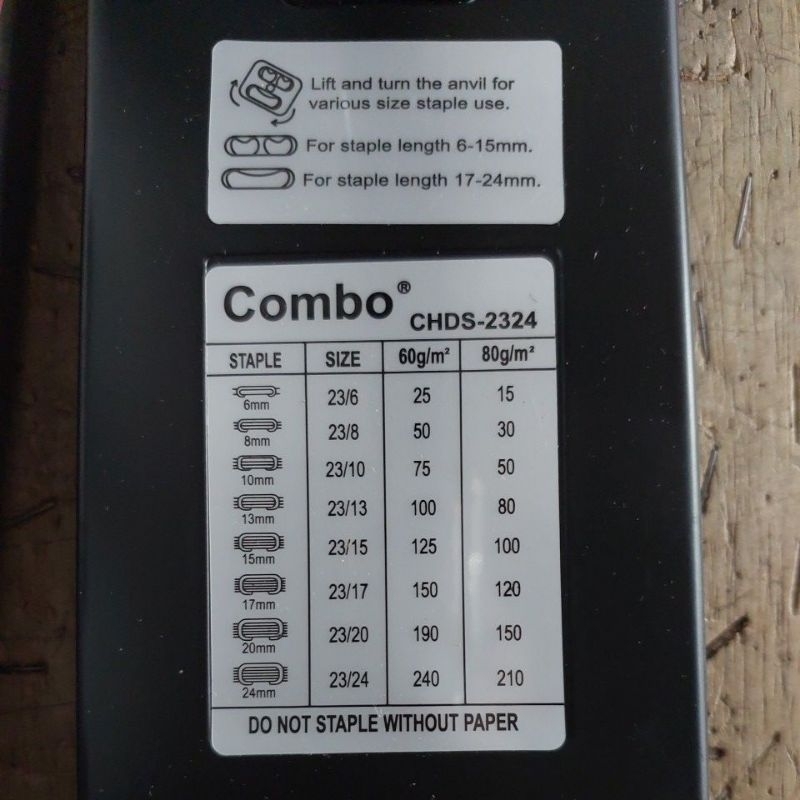 

RK STAPLER JILID COMBO 2324 / HEKTER JILID PINGGIR UNTUK 240 LEMBAR