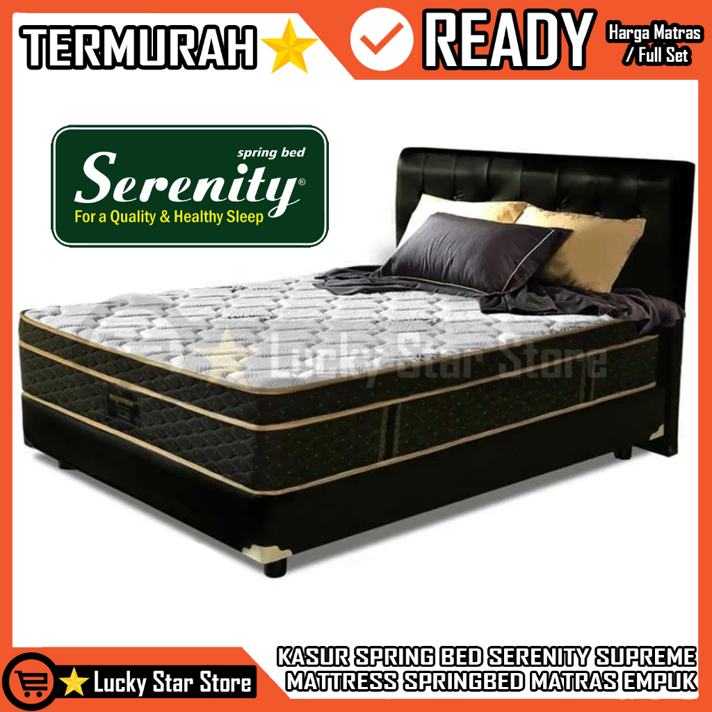 [Instan] SERENITY SUPREME KASUR SPRING BED MATTRESS SPRINGBED MATRAS FULL SET FULLSET FULSET SERENIT