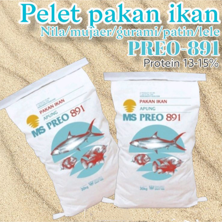 Pakan Pelet Ikan Apung MS PREO 891 15Kg 15 Kg No.2 No.3 No.5 Nila Patin Lele Gurame Fish Food