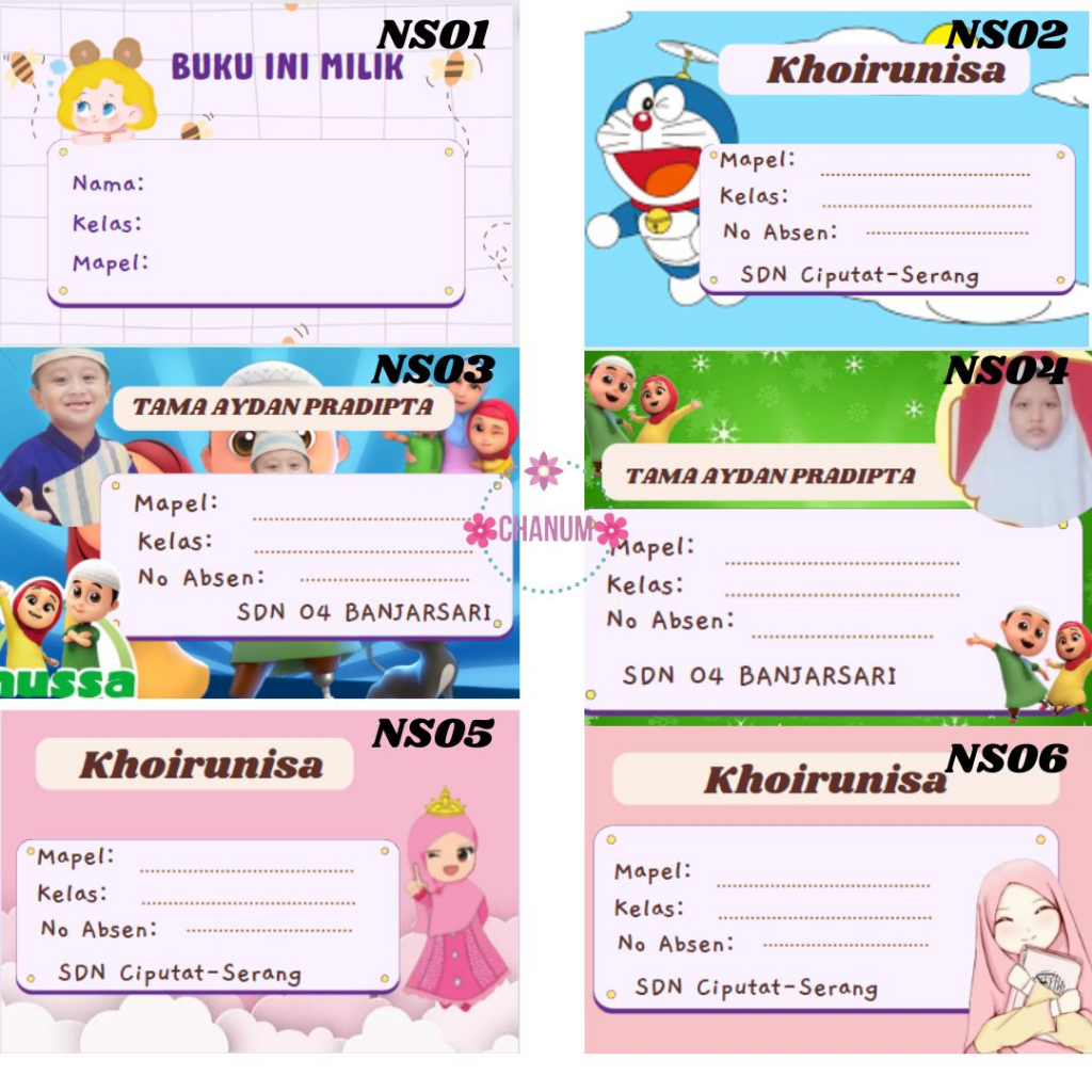 

Custom Stiker Buku Pelajaran Anak By Chanum isi 25 dan 35 pcs sticker