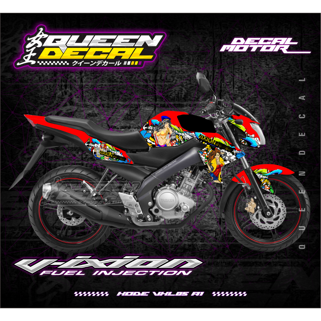 Striping Decal Motor Vixion Lightning Tahun 2012-2015 // Decal Fullbody Vixion 2012 KODE VXL
