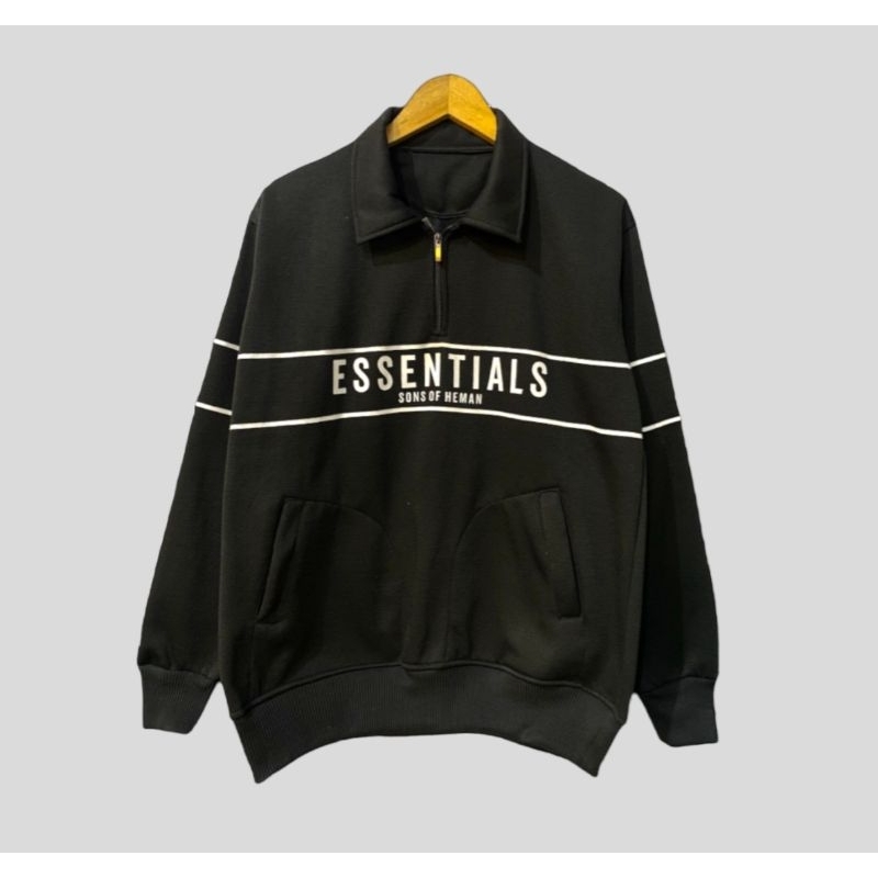 W.Essentiels Jaket Herv Flandin Sports Jacket Noir Black // Jaket Sweater Rugby Essentiels Unisex //