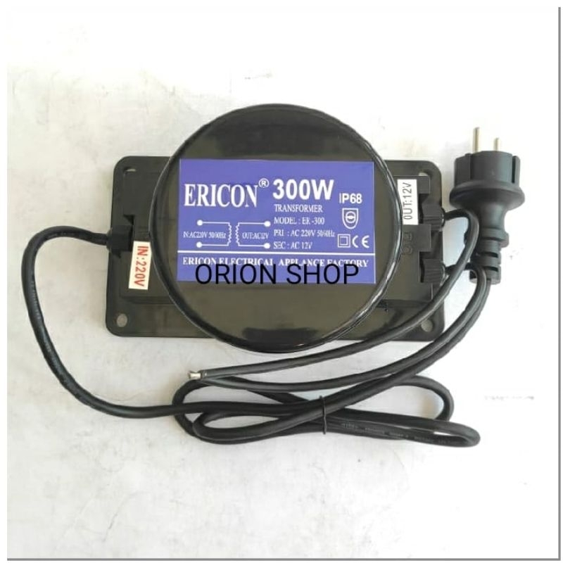 TRAFO LAMPU KOLAM RENANG 300W 12V ERICON ORI