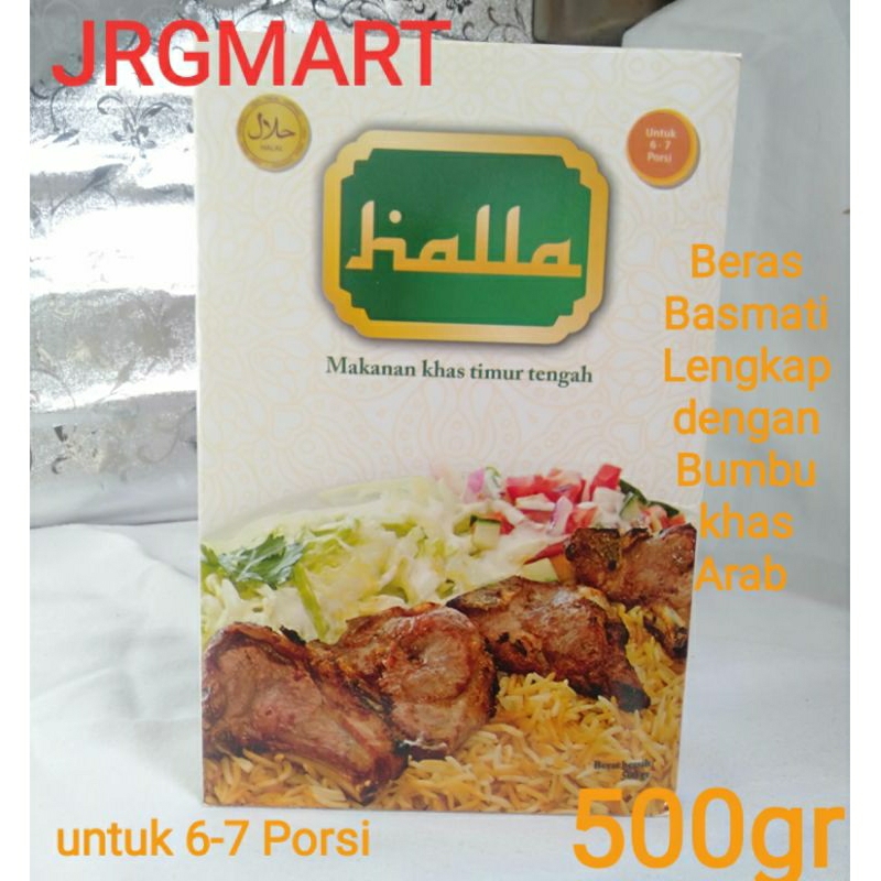 

BERAS BASMATI HALLA 500GR | DENGAN BUMBU KHAS ARAB NASI KEBULI