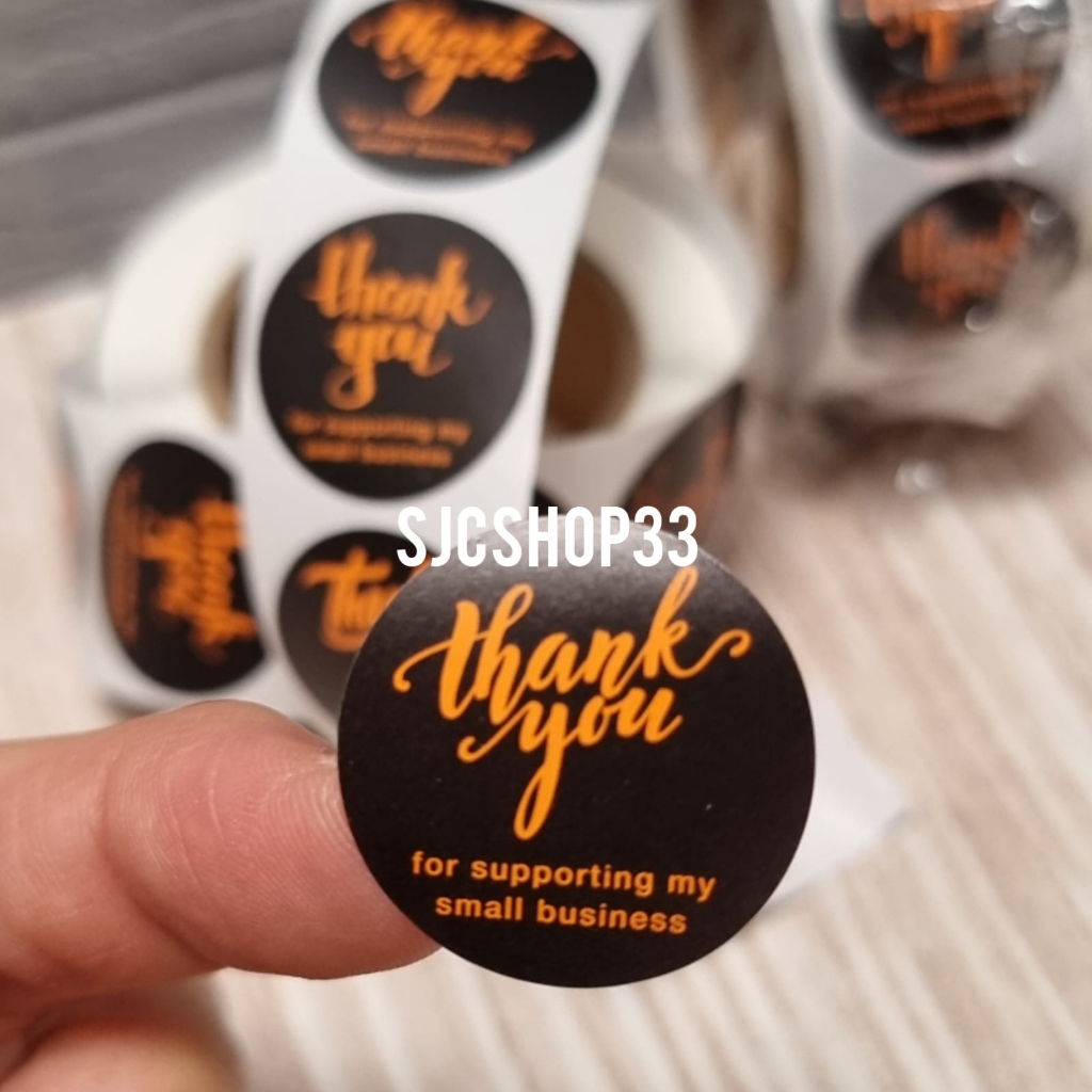 

sticker label thank you isi 500pcs ukuran 2,5cm promo murah bagus