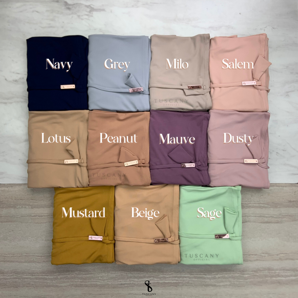 Tuscany Official - Ameena Bergo Jersey Premium - Bergo Tali - Hijab Instan