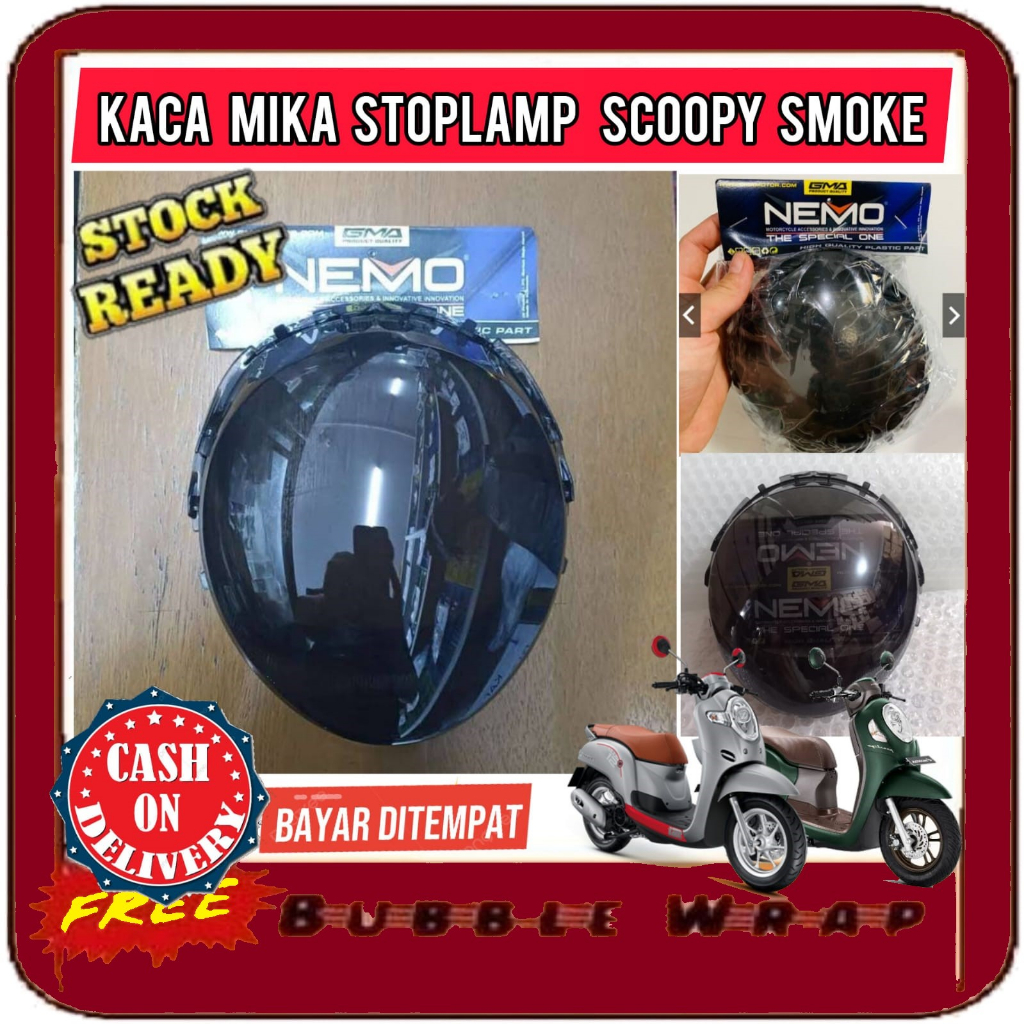VARIASI MIKA STOPLAMP LAMPU BELAKANG SCOOPY FI 2020 2021 2022 2023 SMOKE