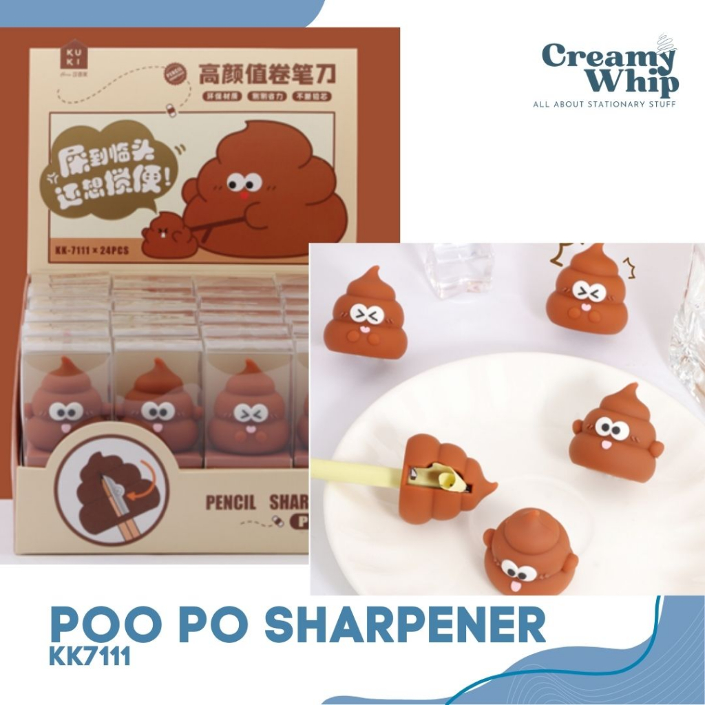 

Poo Po Pencil Sharpener - Rautan Pensil Bentuk Poop Mainan anak Serutan Pensil Lucu