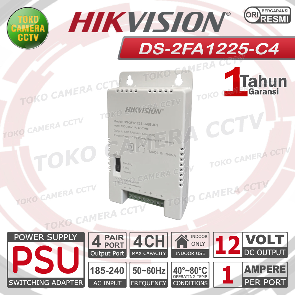 POWER SUPPLY HIKVISION 4 KAMERA ADAPTOR CCTV 4 KAMERA HIKVISION
