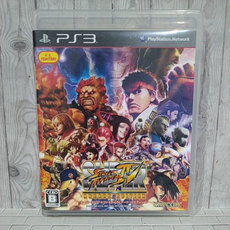 BD CD KASET ORIGINAL PS3 Super Street fighter IV 4 Arcade Edition Usa Bahasa Inggris Lengkap manual 