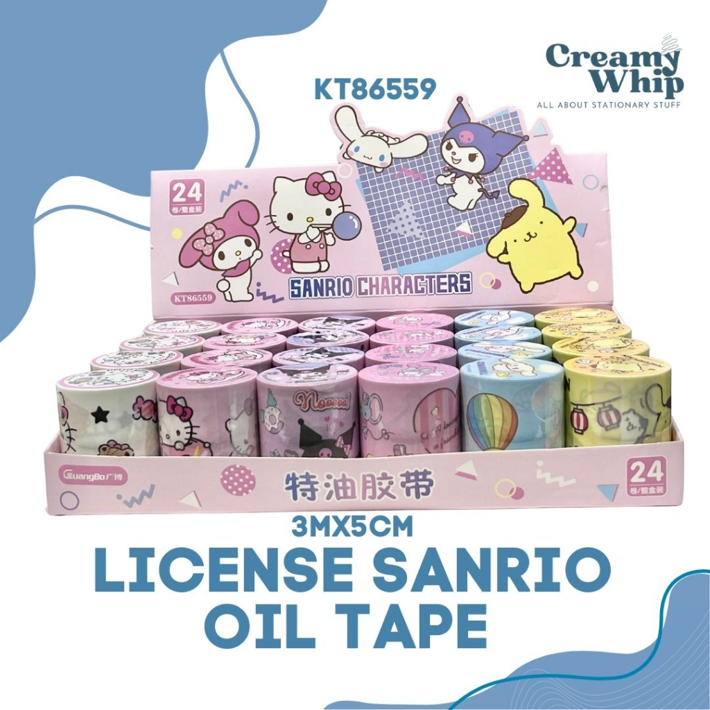 

Licensed Sanrio Oil Tape - Selotip Kertas Minyak Karakter Sanrio Hello Kitty and Friends Cute Oil Tape