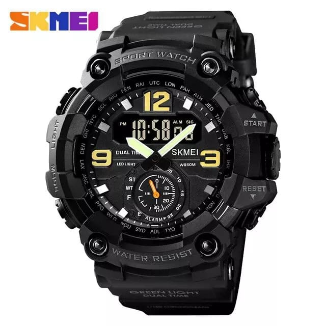 JAM TANGAN SPORTY DIGITAL ANALOG PRIA STRAP RUBBER SKMEI ORIGINAL BERGARANSI