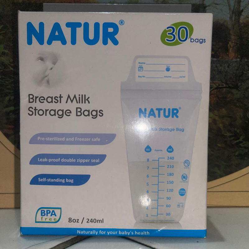 Natur kantong asi pipih 240ml