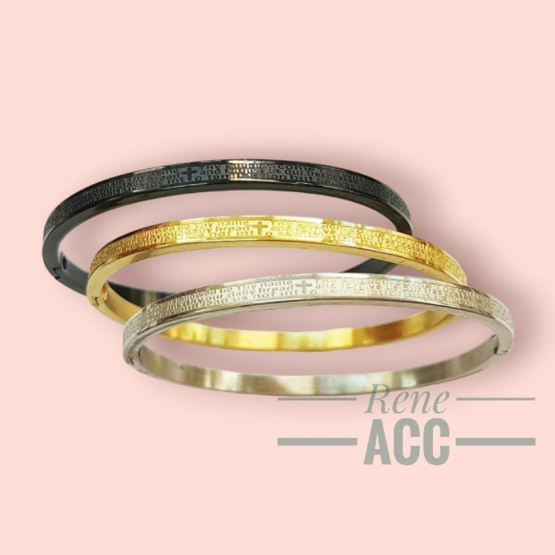 Gelang Salib Wanita Titanium Doa Bapa kami