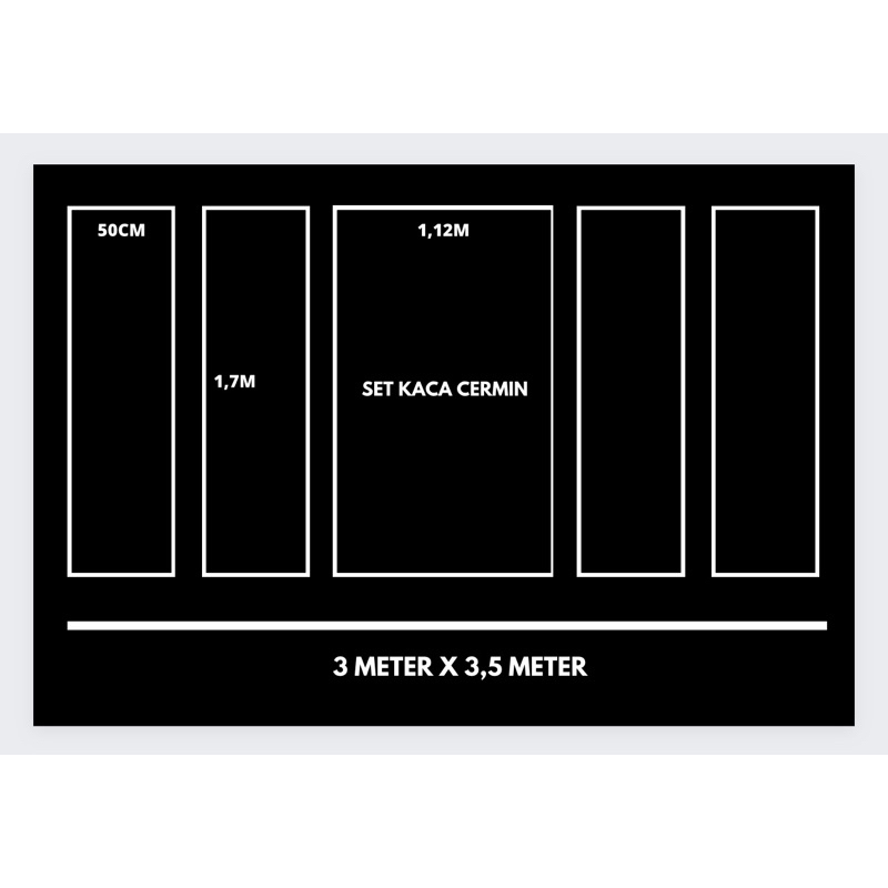 Paket Set Kaca Cermin + Wall Moulding Minimalis Ala Pinterest Termurah COD