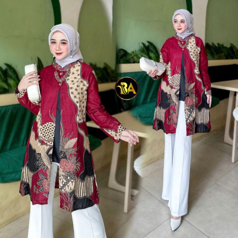 TUNIK BATIK WANITA ATASAN MODEL BOLERO TERBARU M L XL XXL XXXL
