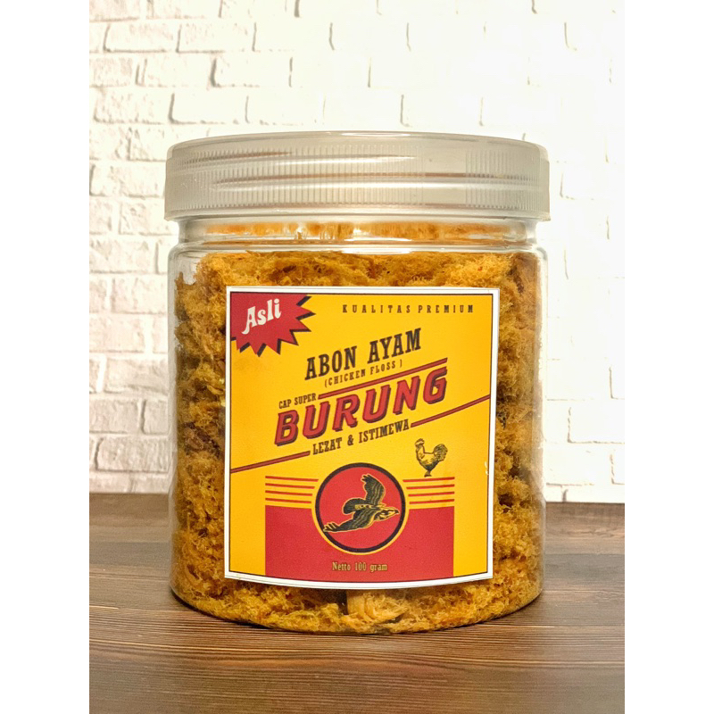 

Abon Ayam cap Burung Elang 100 gram Toples