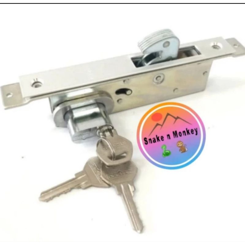 Kunci Pintu Sliding Aluminium - Body Kunci Pintu Geser Almini - Bodi Kunci Pintu Aluminium