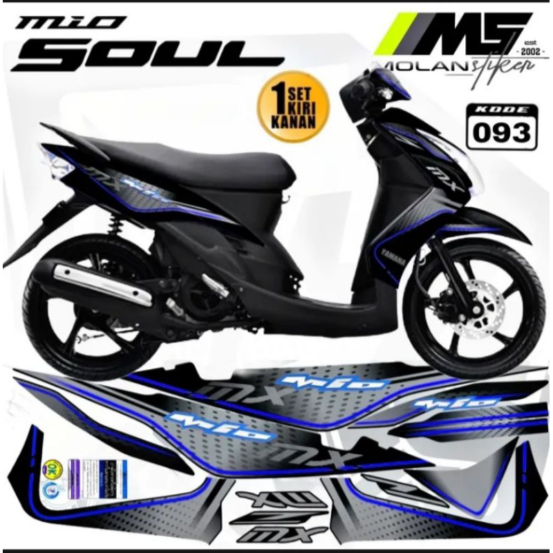 Decal Sticker Striping Variasi Mio Soul Karbu 2006-2012 -Mio Soul 115 - Mio Soul Lama/Old - Mio Soul