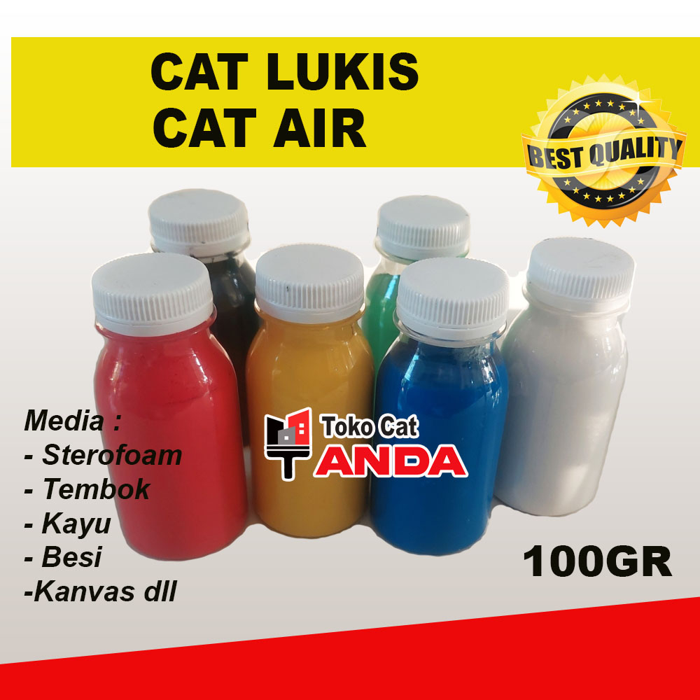

Cat Lukis - Cat Air - Cat lukis Tembok kayu besi kanvas 100gr - cat lukis murah
