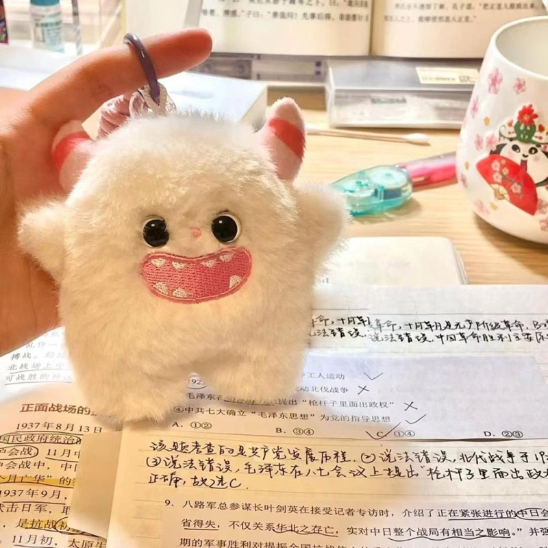 Steve Monster Cute Mouse Plush Liontin  | Boneka Plush Monster Kecil  Liontin Kunci Monster Lucu Ste