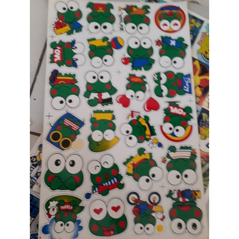

1lembar stiker kodok isi 20