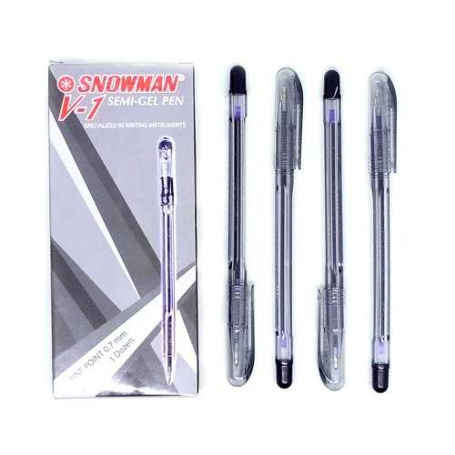 

BOLPEN SNOWMAN V-1 SEMI GEL PEN 0.7mm // pulpen snowman hitam