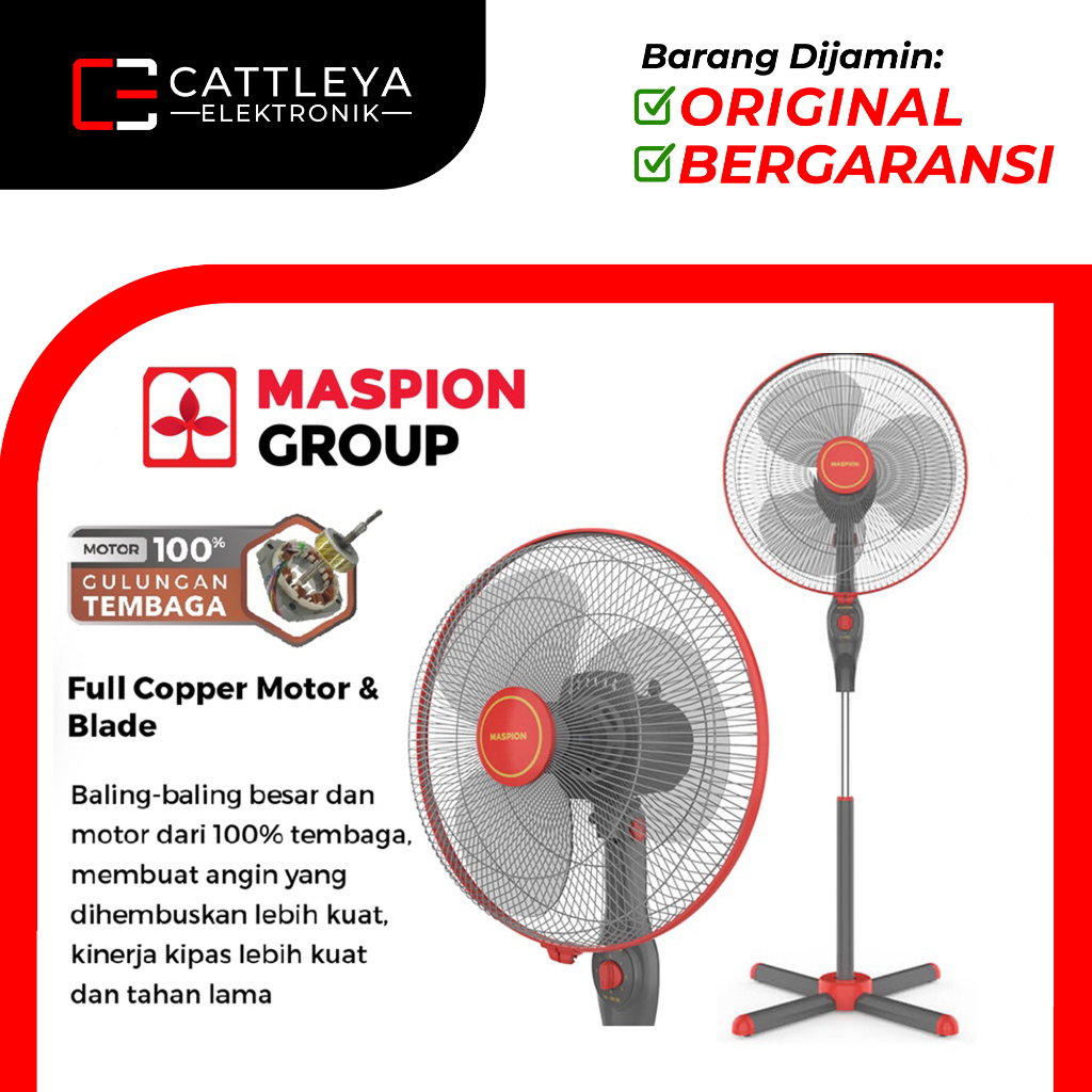[COD] MASPION STAND FAN / KIPAS ANGIN EX1611 SX / EX-1611 SX / EX 1611 SX (16 INCH) GARANSI RESMI