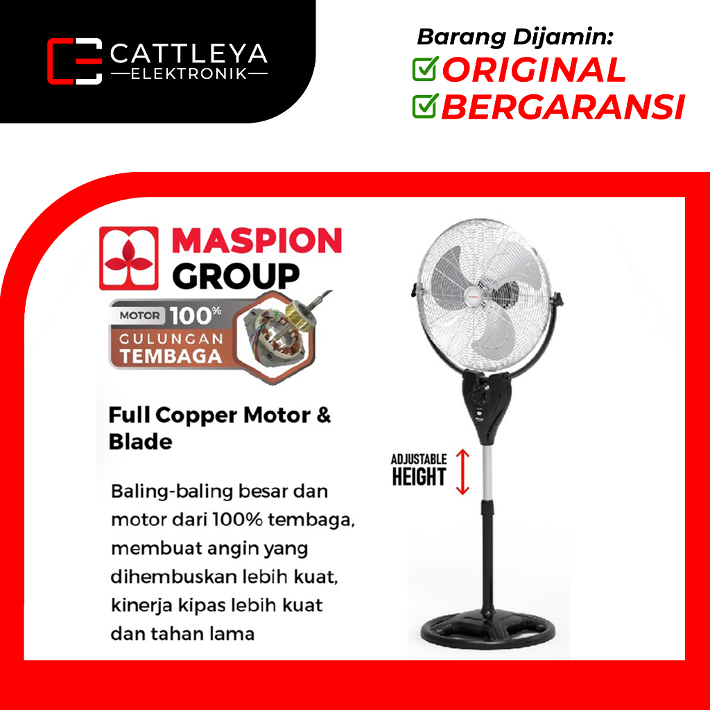 [COD] MASPION WALL FAN / KIPAS ANGIN PW507 S / PW 507 S / PW-507 S (20 INCH) GARANSI RESMI