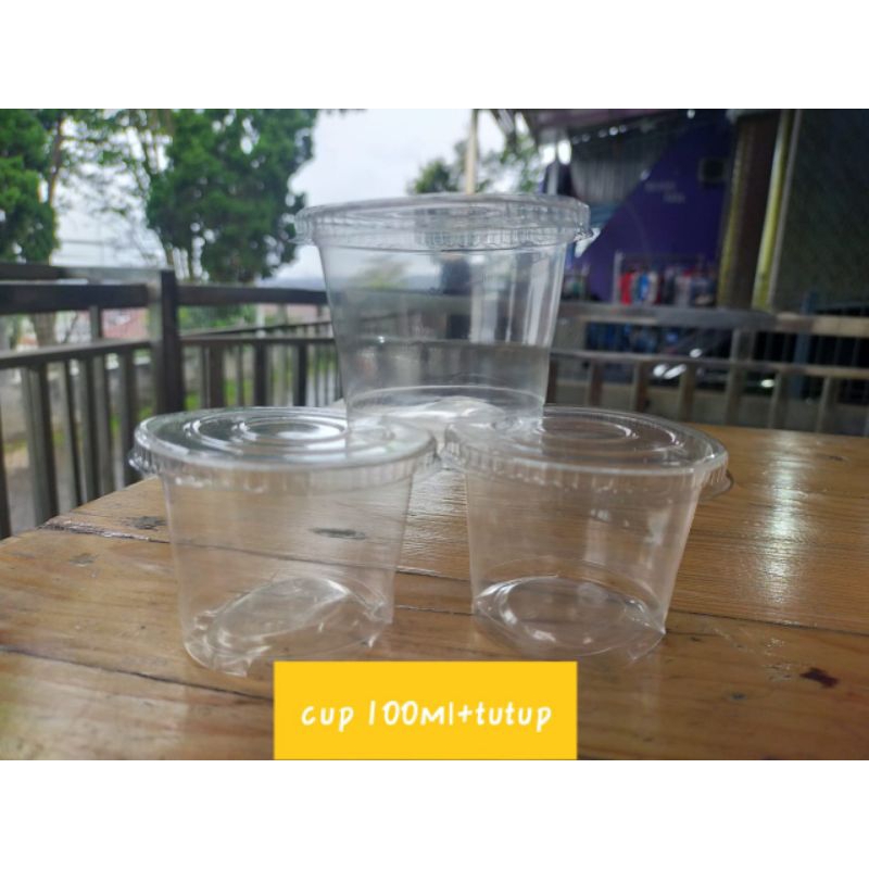 cup agar2 100ml dan 90ml + tutup isi 50pc