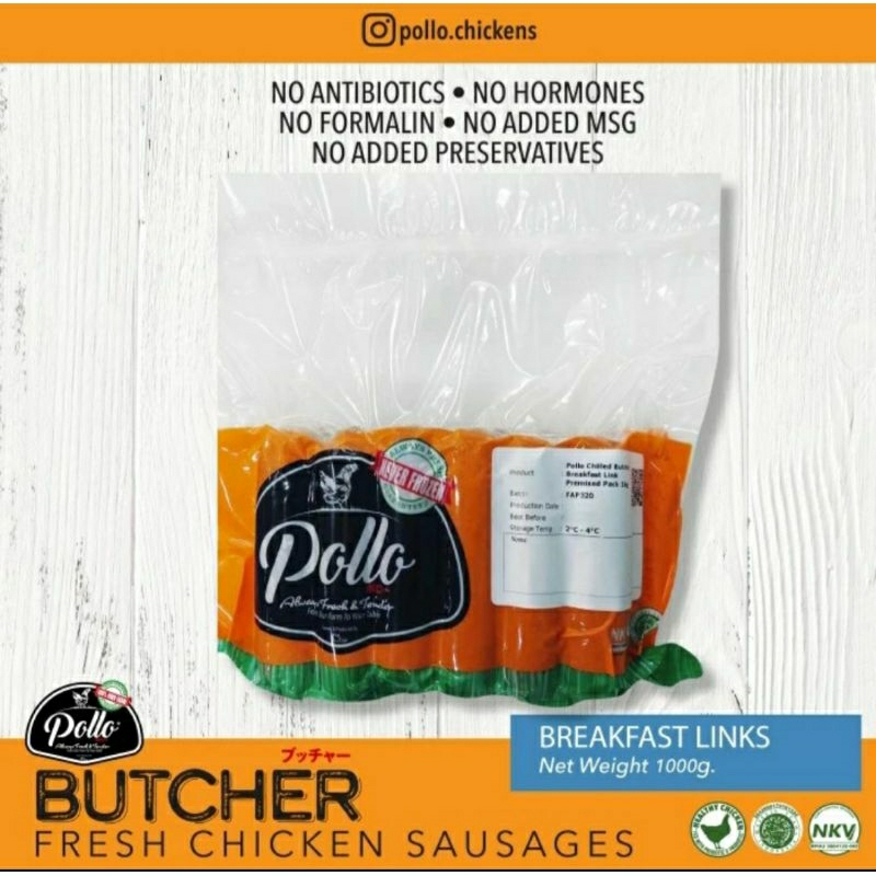 

Sosis Pollo Butcher Breakfast Links 1000 gr / 1 kg