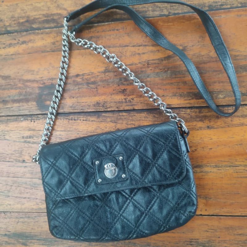 [SECONDAE_PREMIUMPRELOVED]tas sling marc jacobs hitam rantai preloved