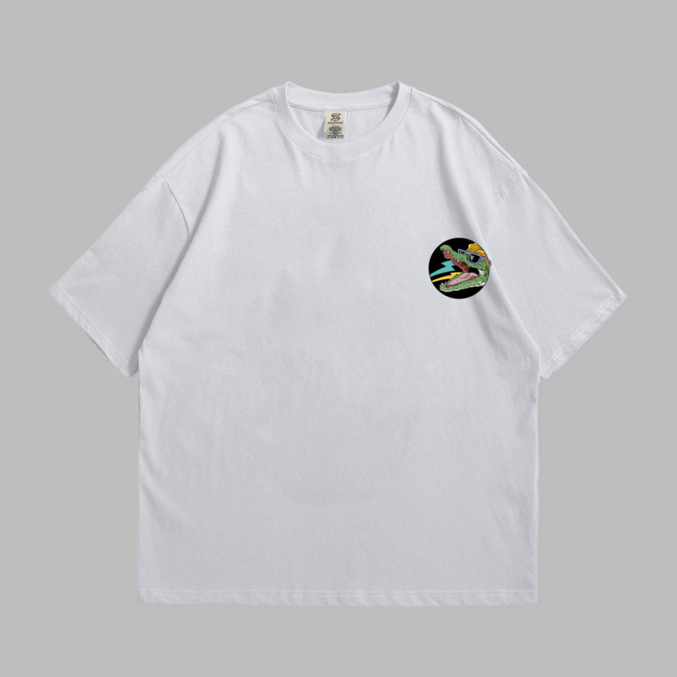 Sufine Cotton Oversized Tshirt Croco Black 20 - Kaos Oversized