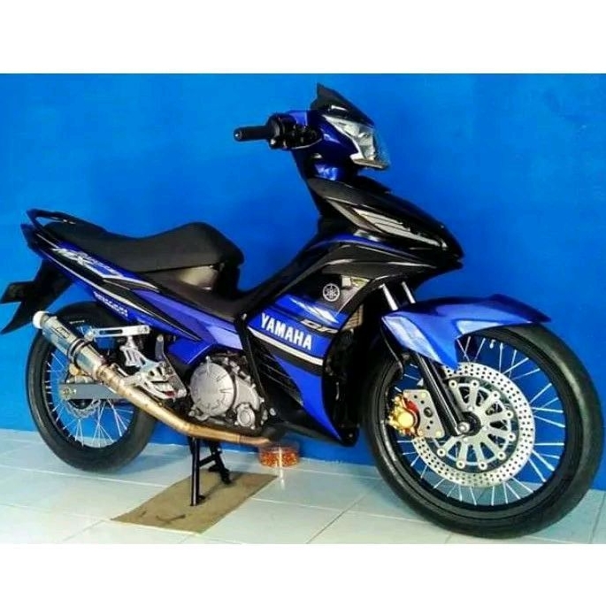Striping standar ORI Yamaha New Jupiter MX GP biru hitam | STRIPING NJMX GP 2013 2014 | STICKER ORIG