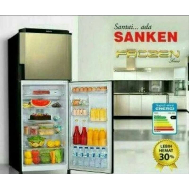 BMJ Sanken Kulkas 2 Pintu SKV-231ACBG Kapasitas 210liter Low Watt