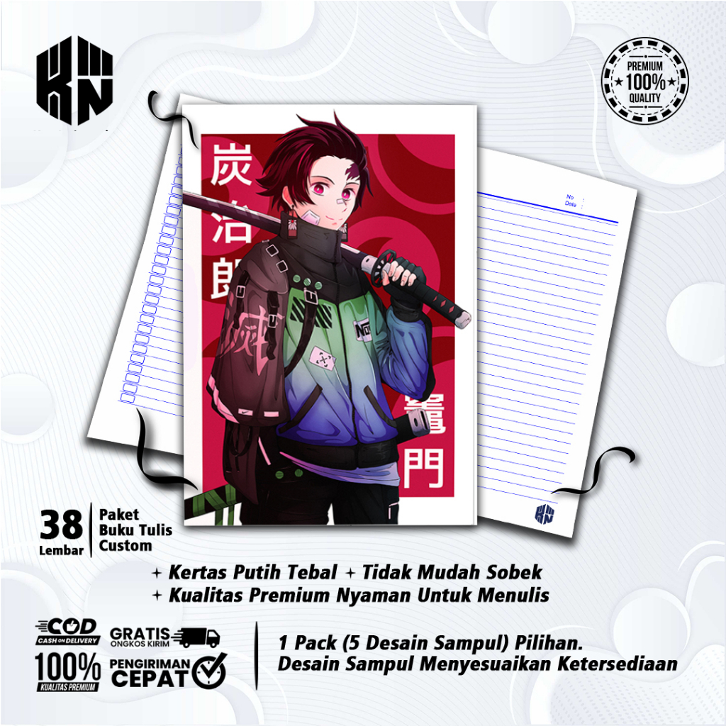 

Buku Tulis Sekolah Custom Tema DEMON SLAYER Bergaris 38 Lembar 1 Pak Isi 5 Buku/ Buku Tulis Anime/ Buku Aesthetic/ Buku Catatan