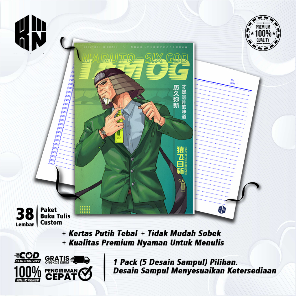 

Buku Tulis Sekolah Custom Tema HIRUZEN SARTUTOBI X NARUTO Bergaris 38 Lembar 1 Pak Isi 5 Buku/ Buku Tulis Anime/ Buku Aesthetic/ Buku Catatan