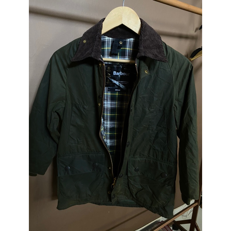 authentic barbour bedale kids large