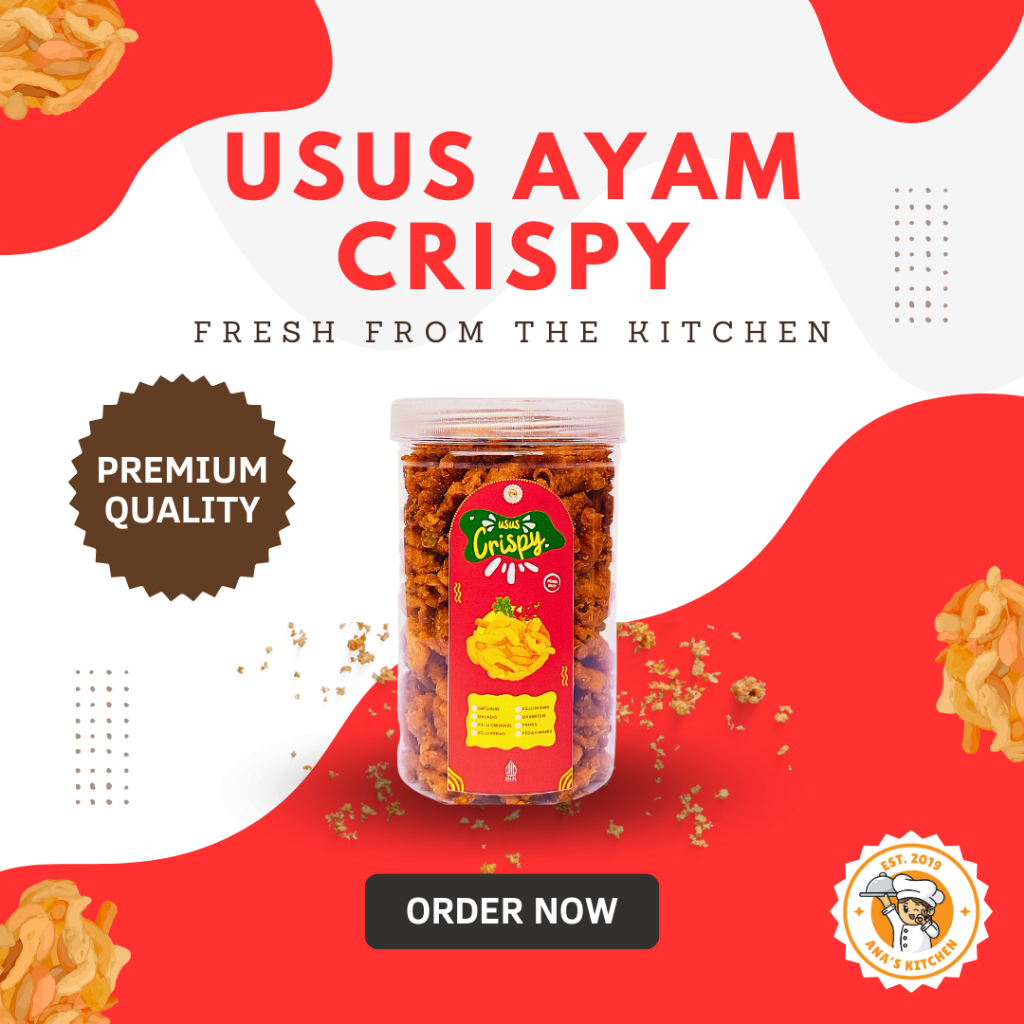 

Ana's Kitchen - Keripik Usus Crispy Daun Jeruk 300 gram Edisi Jar
