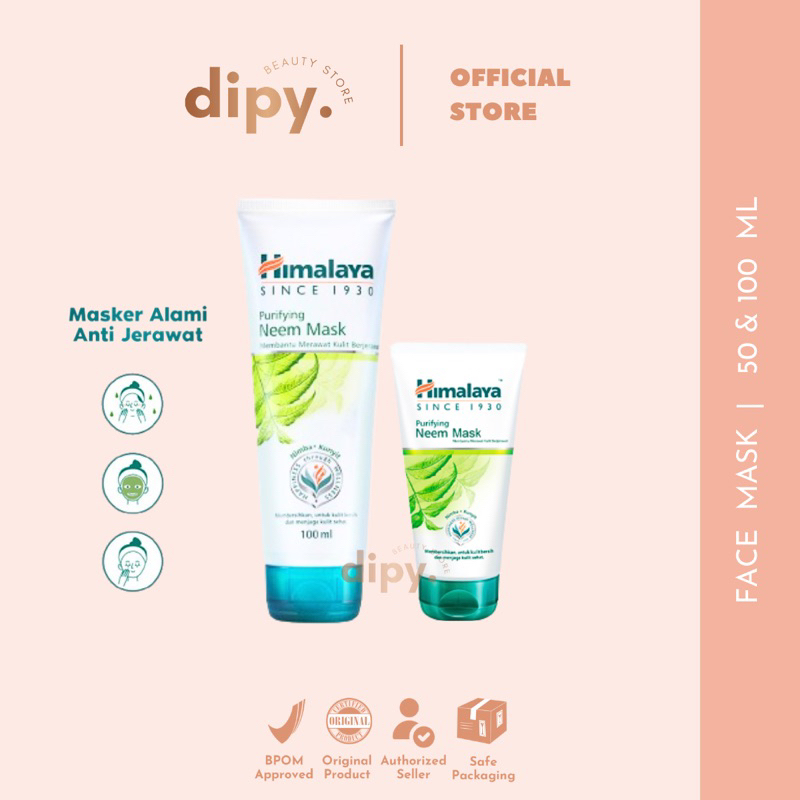 HIMALAYA - Purifiying Neem Face Mask 100 ml Masker Wajah Penghilang Bekas Jerawat Batu Meradang Keme