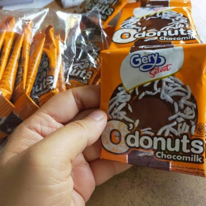 

Gery O'Donuts Biskuit Donat Chocomilk 1 Renceng Isi 24 Pcs @8gr