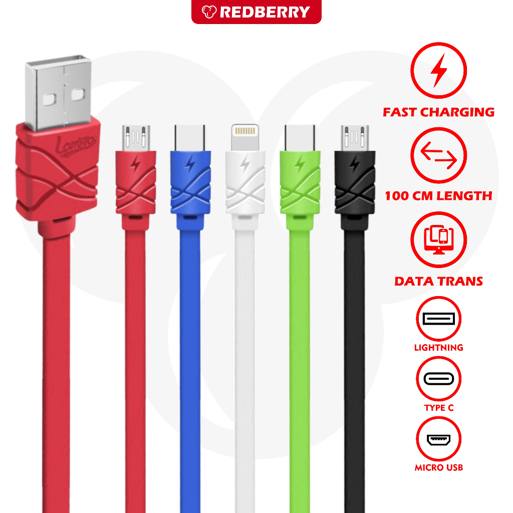Kabel Data Lamigo BYF100 Fast Charging iphone Lightning android Type C Micro USB cas charger HP ori