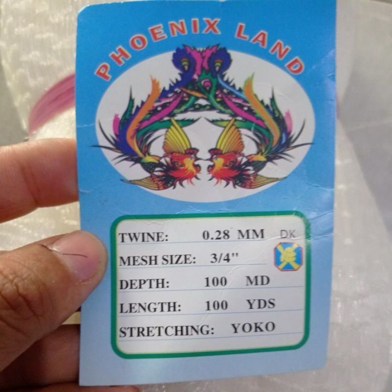 Jaring ikan 3/4 inchi 0.28 100md/100yds Jaring bahan jala jaring bahan anco jaring senar jaring ikan