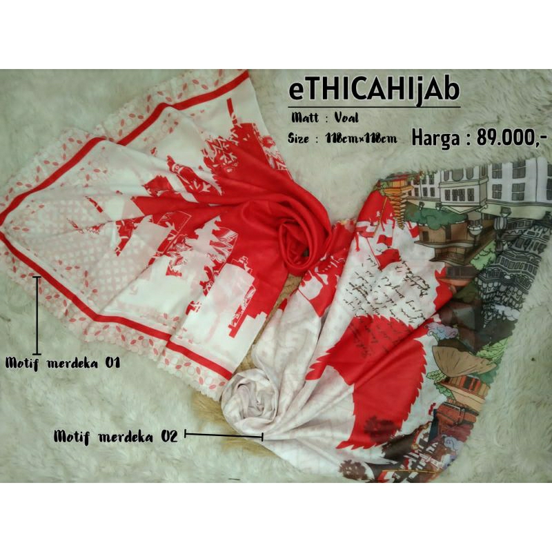 Ethica hijab kemerdekaan//hijab merah putih//hijab lambang garuda