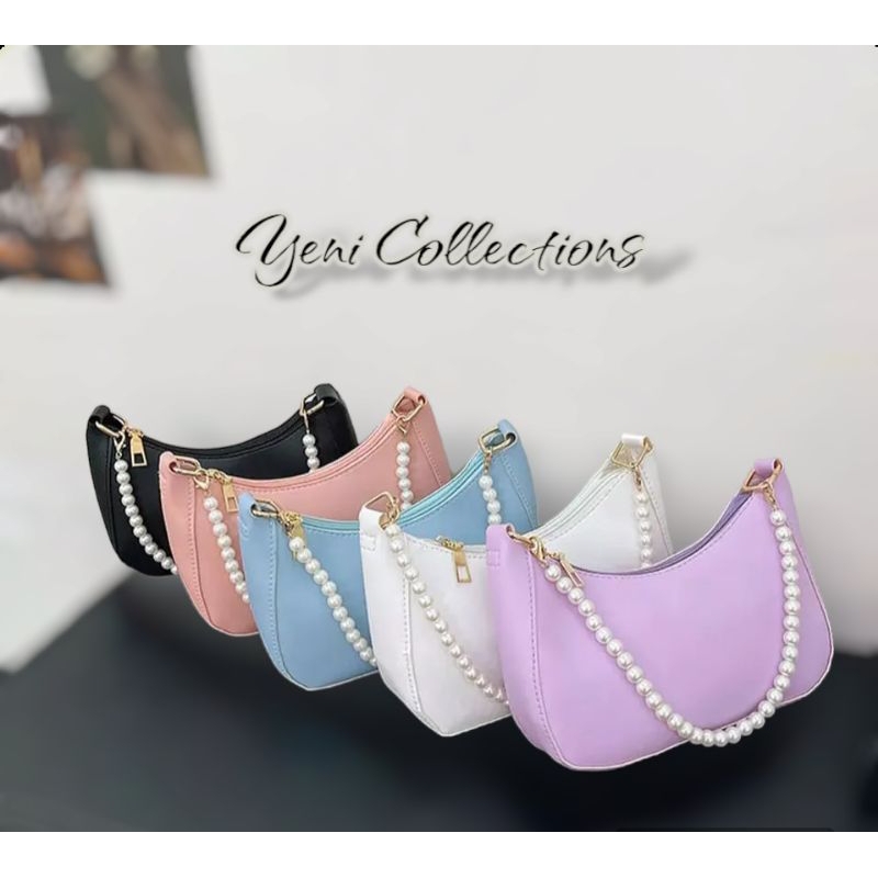 Tas Selempang Bahu Wanita Remaja Tas Kondangan Polos Simple Resleting Terbaru