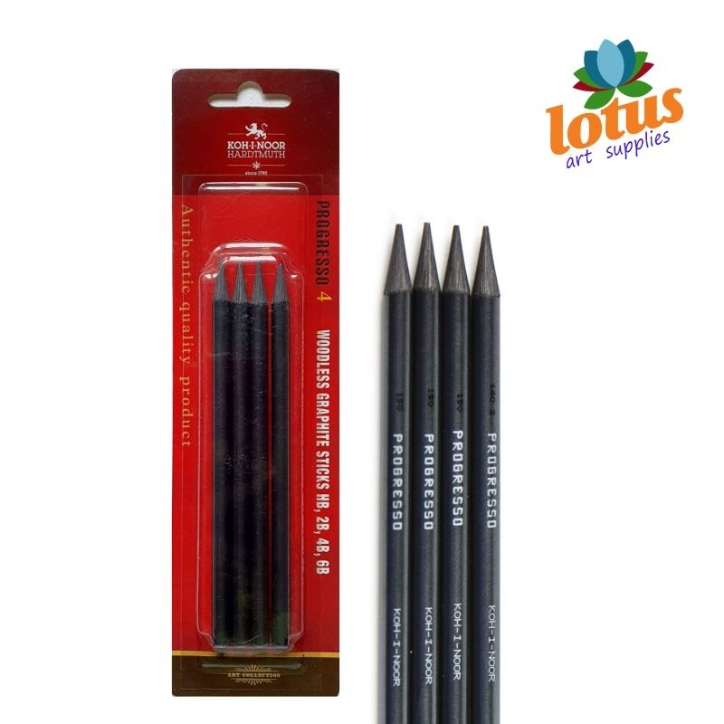 

KOH-I-NOOR Progresso Woodless Graphite Pencil Set x 4