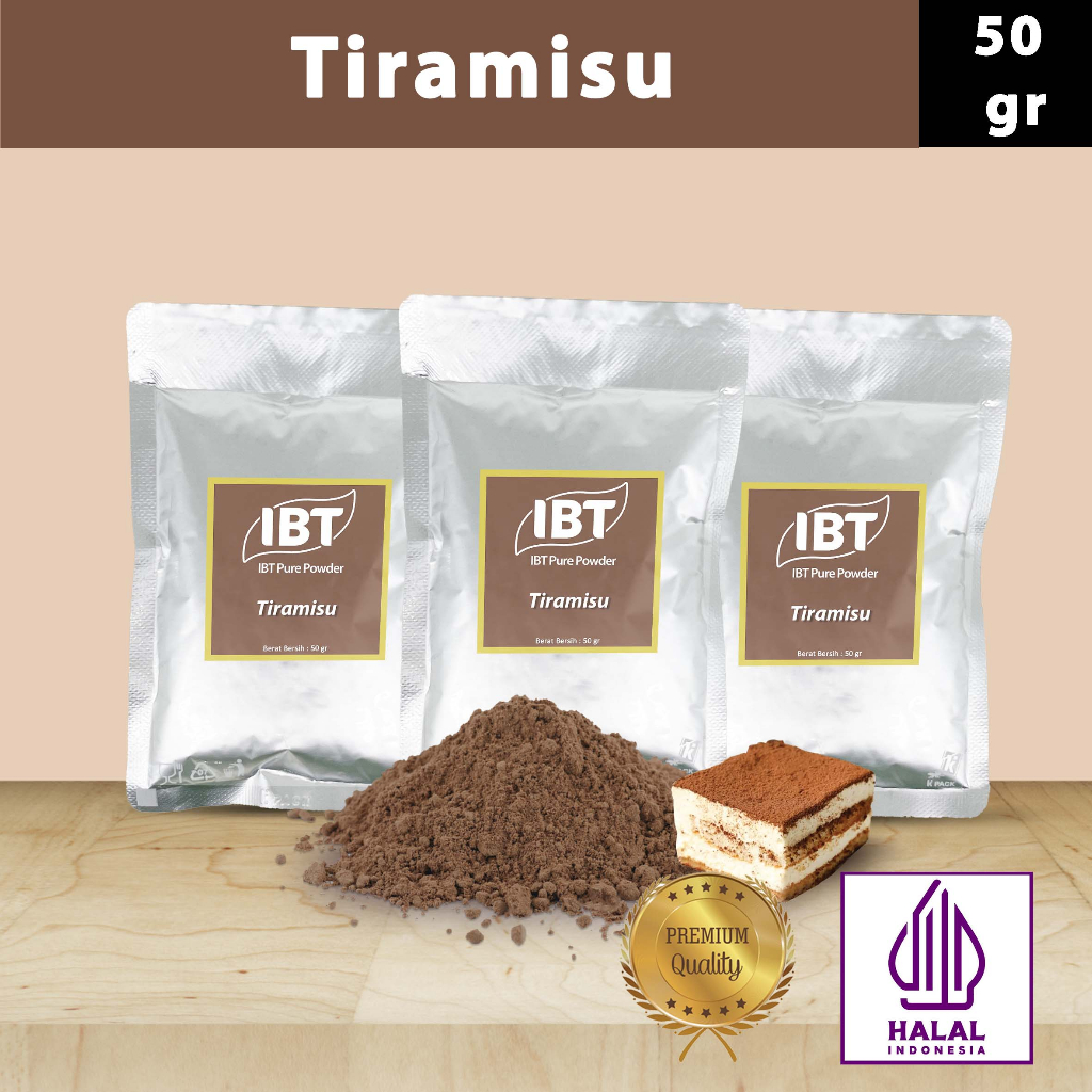 

Pure Tiramisu Powder Essence Murni Bubuk Import Makanan Kue 50 gr