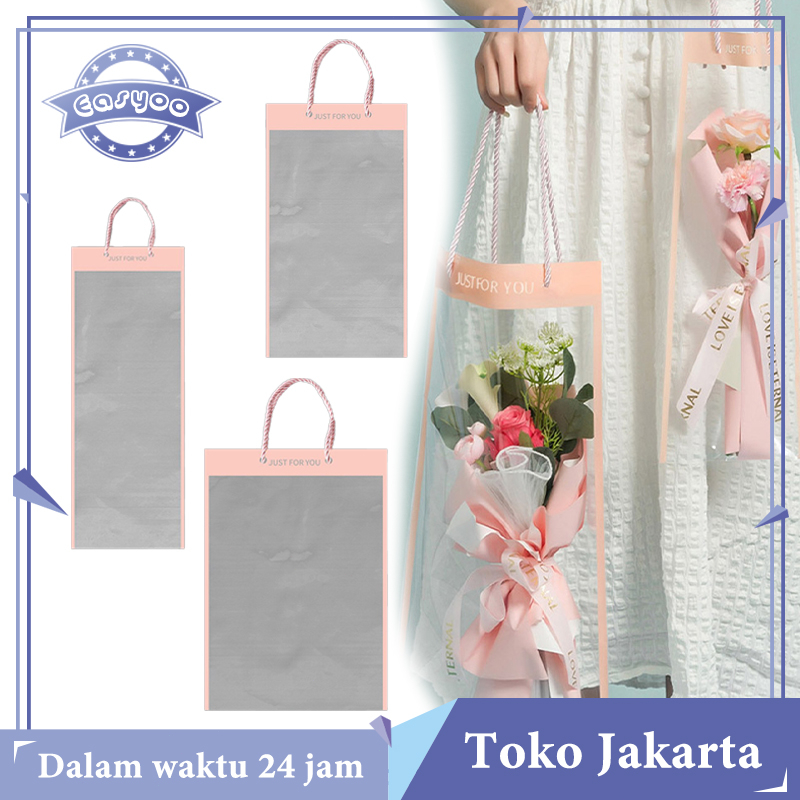 

Isi 10 Tas Bunga Flower Plastik Buket Bunga Totebag Clear Flower Bouquet Bag